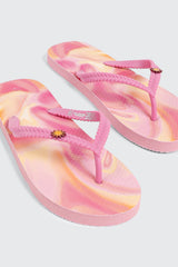 Printed Braided Flip Flops