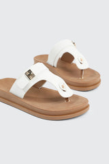 Round Toe T Strap Sandals
