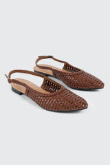 Pointed Toe Slingback Flats