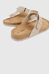 Cork T-Strap Sandals