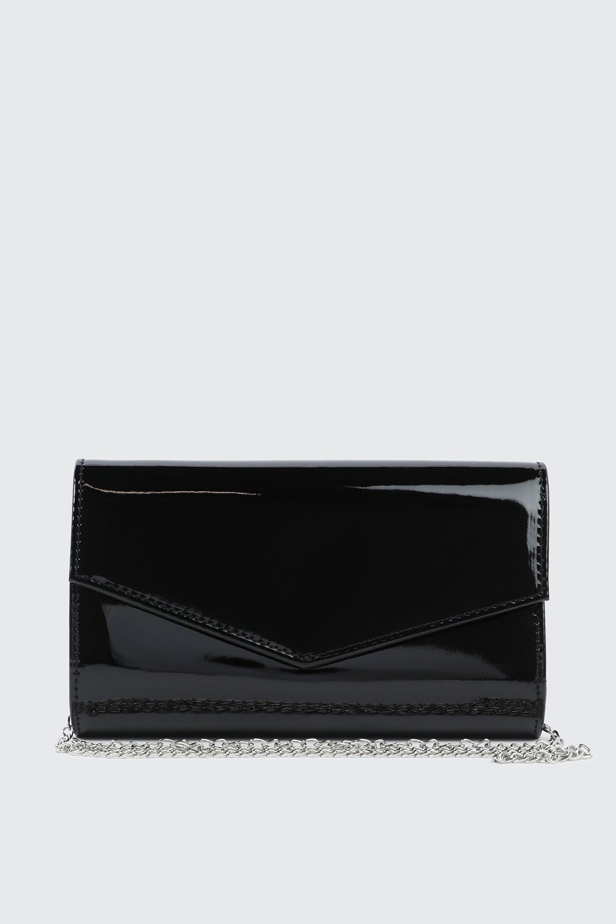 Patent Faux Leather Clutch