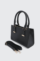 Faux Leather Structured Handbag