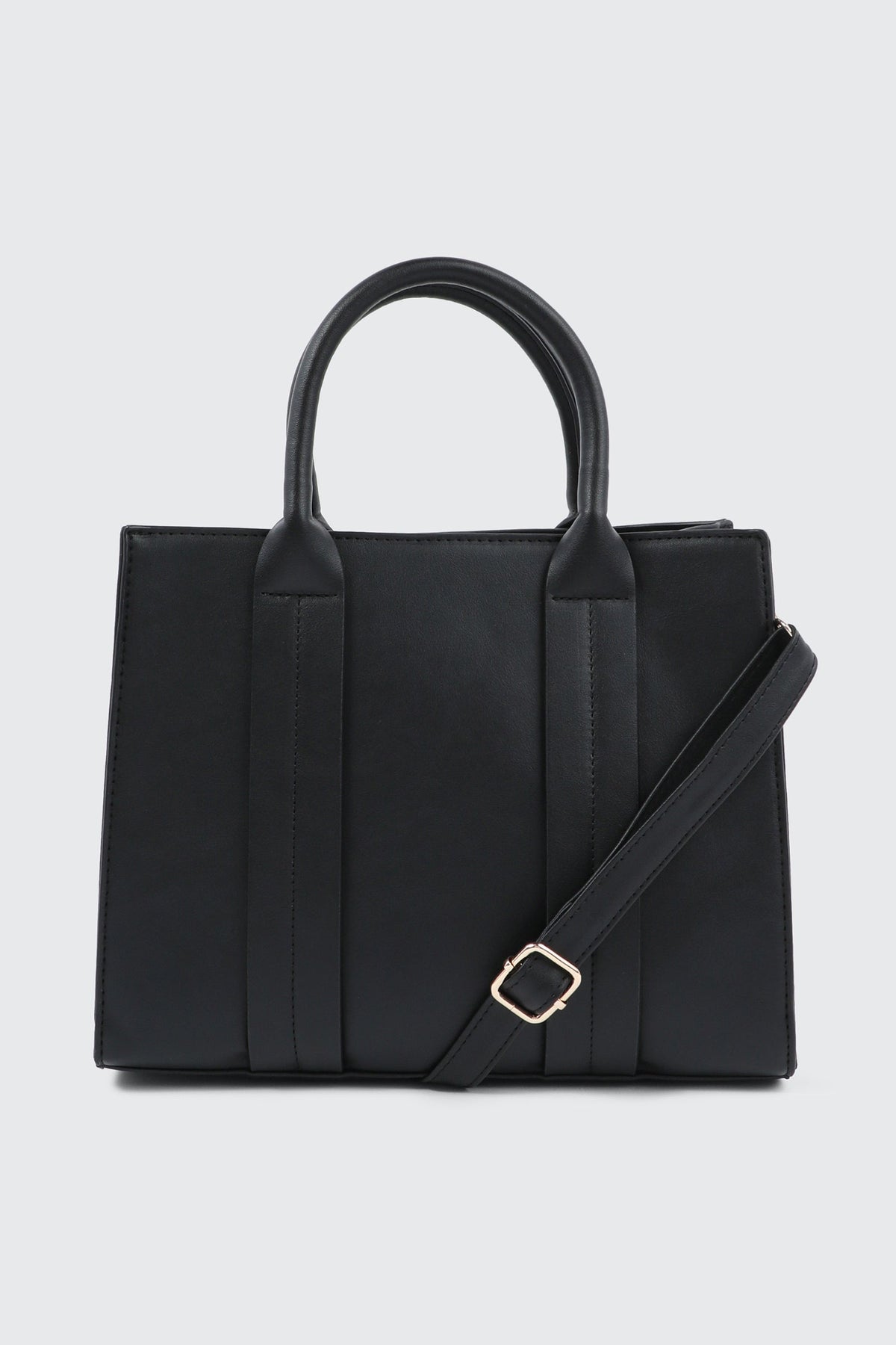Faux leather Structured Handbag