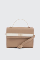 Faux leather Square Handbag