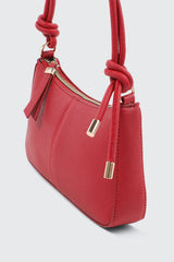 Knotted Handle Shoulder Bag with Crossbody Strap