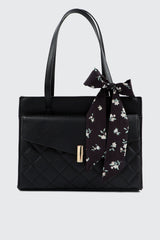 Quilted Structured Tote Bag