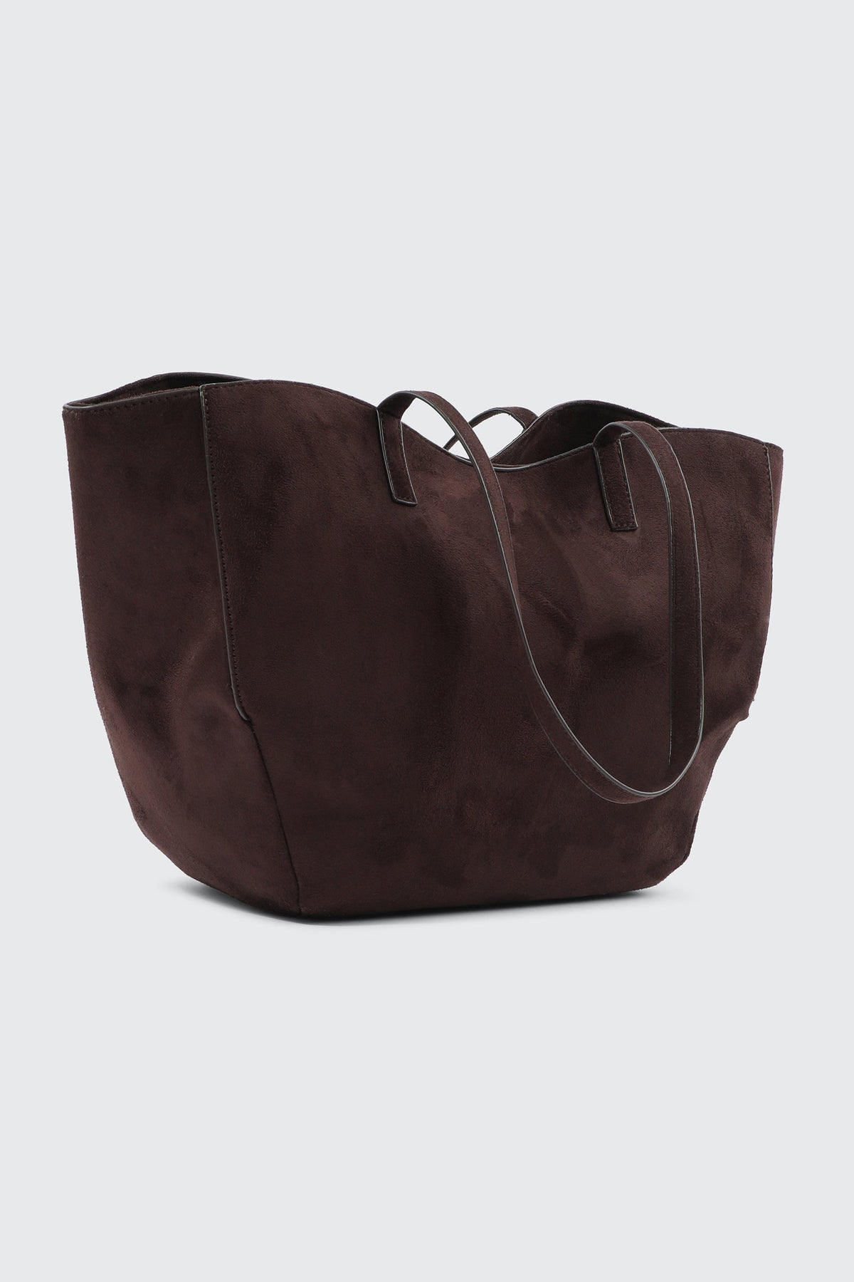 Large Faux Suede Tote Bag