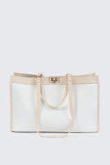 Large Faux Leather Tote Bag