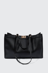 Large Faux Leather Tote Bag