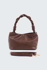 Braided Top Handle Shoulder Bag
