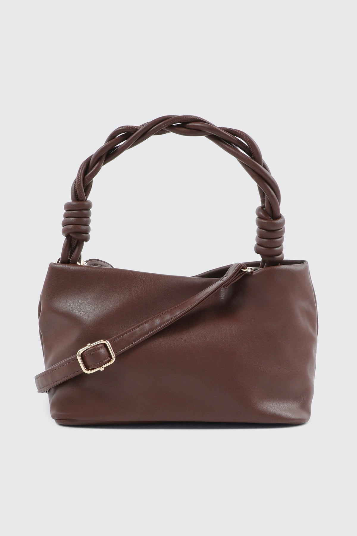 Braided Top Handle Shoulder Bag