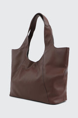 Large Faux Leather Slouchy Shoulder Bag