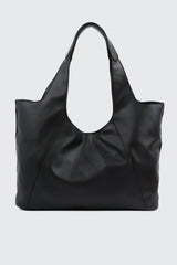 Large Faux Leather Slouchy Shoulder Bag