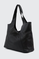 Large Faux Leather Slouchy Shoulder Bag