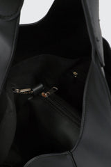 Large Faux Leather Slouchy Shoulder Bag