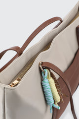 Nylon Tote Bag with Charms
