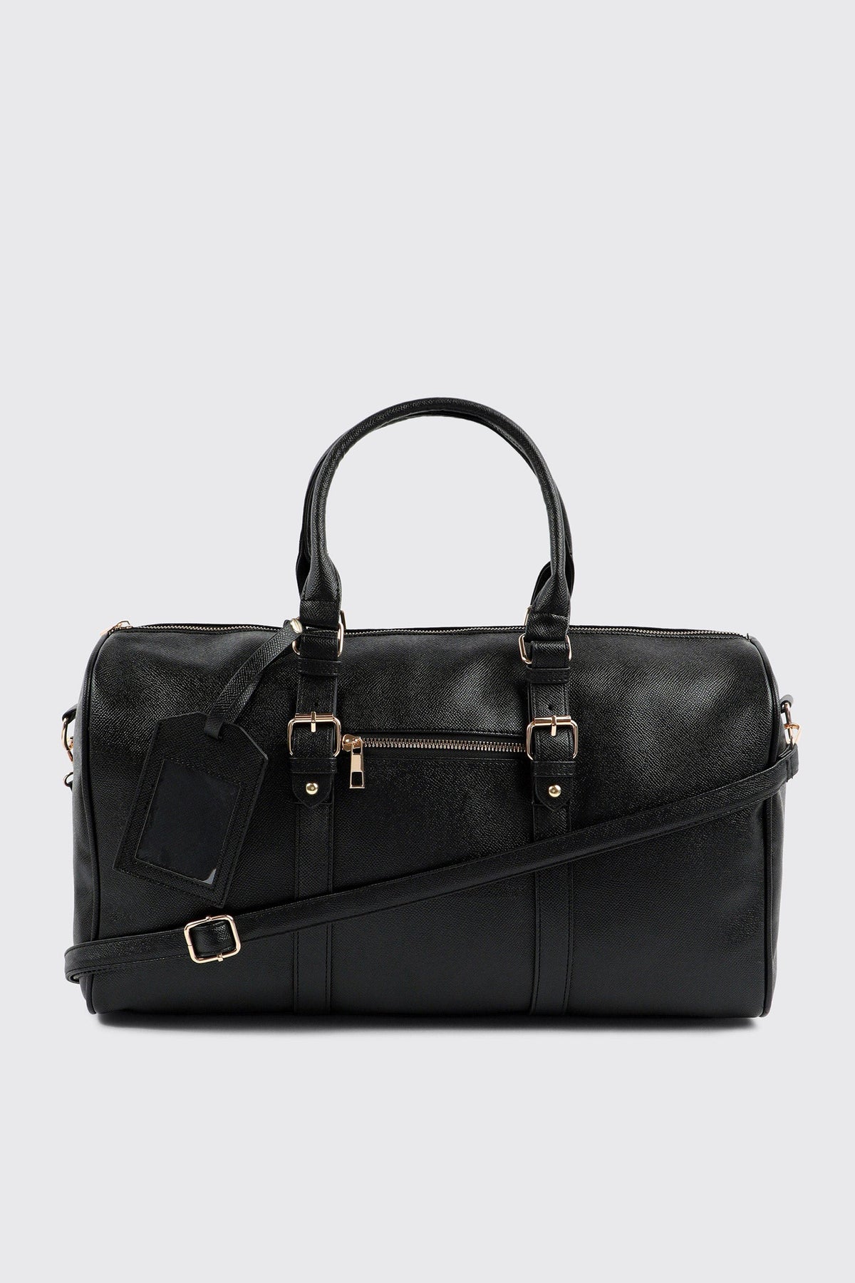 Faux Leather Duffle Bag