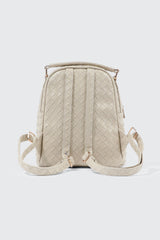 Quilted Woven Mini Backpack