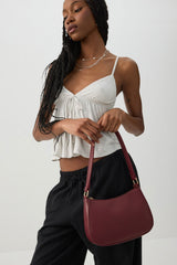 Faux Leather Shoulder Bag