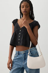 Faux Leather Shoulder Bag
