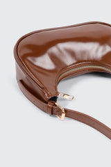 Faux Leather Shoulder Bag