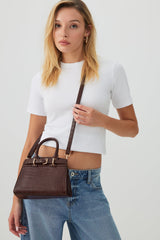 Croc Embossed Tote