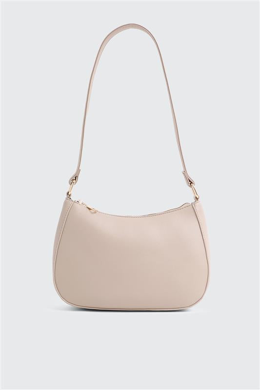 Crescent Faux Leather Shoulder Bag