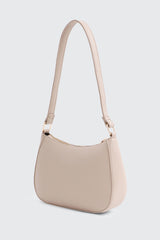 Crescent Faux Leather Shoulder Bag
