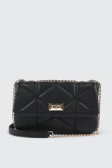 Quilted Faux Leather Crossbody Bag
