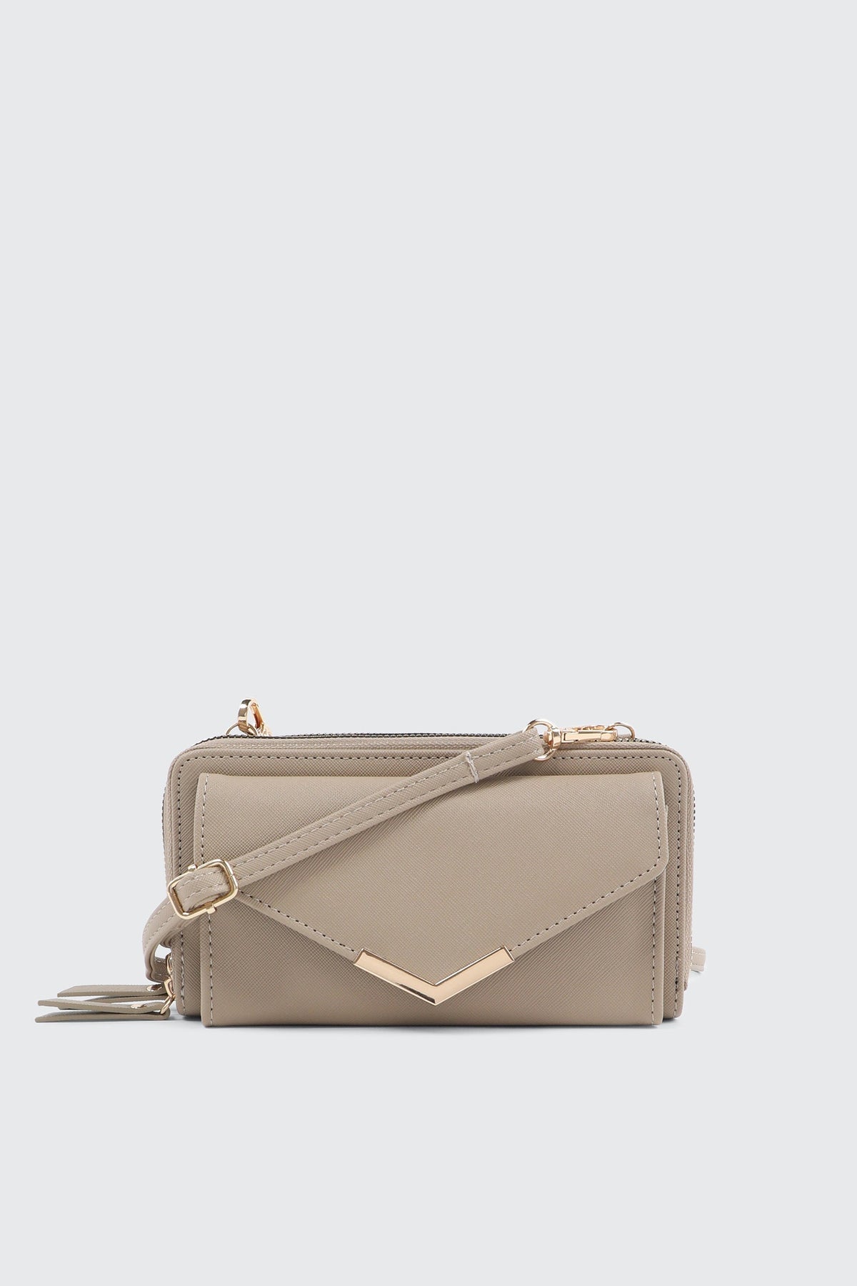 Faux Leather Crossbody Wallet