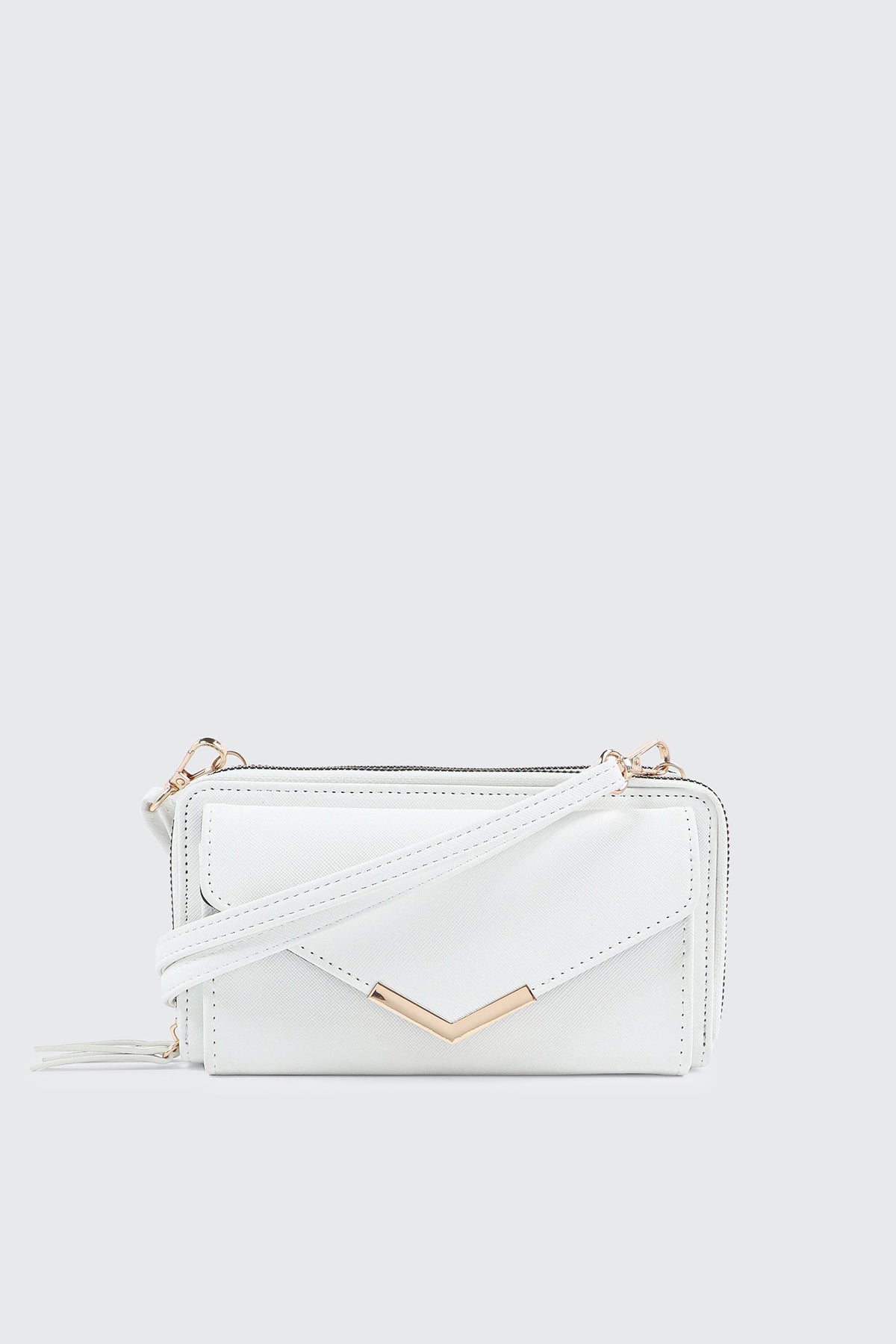 Faux Leather Crossbody Wallet