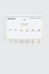 6-Pack 14K Gold Plated Earrings