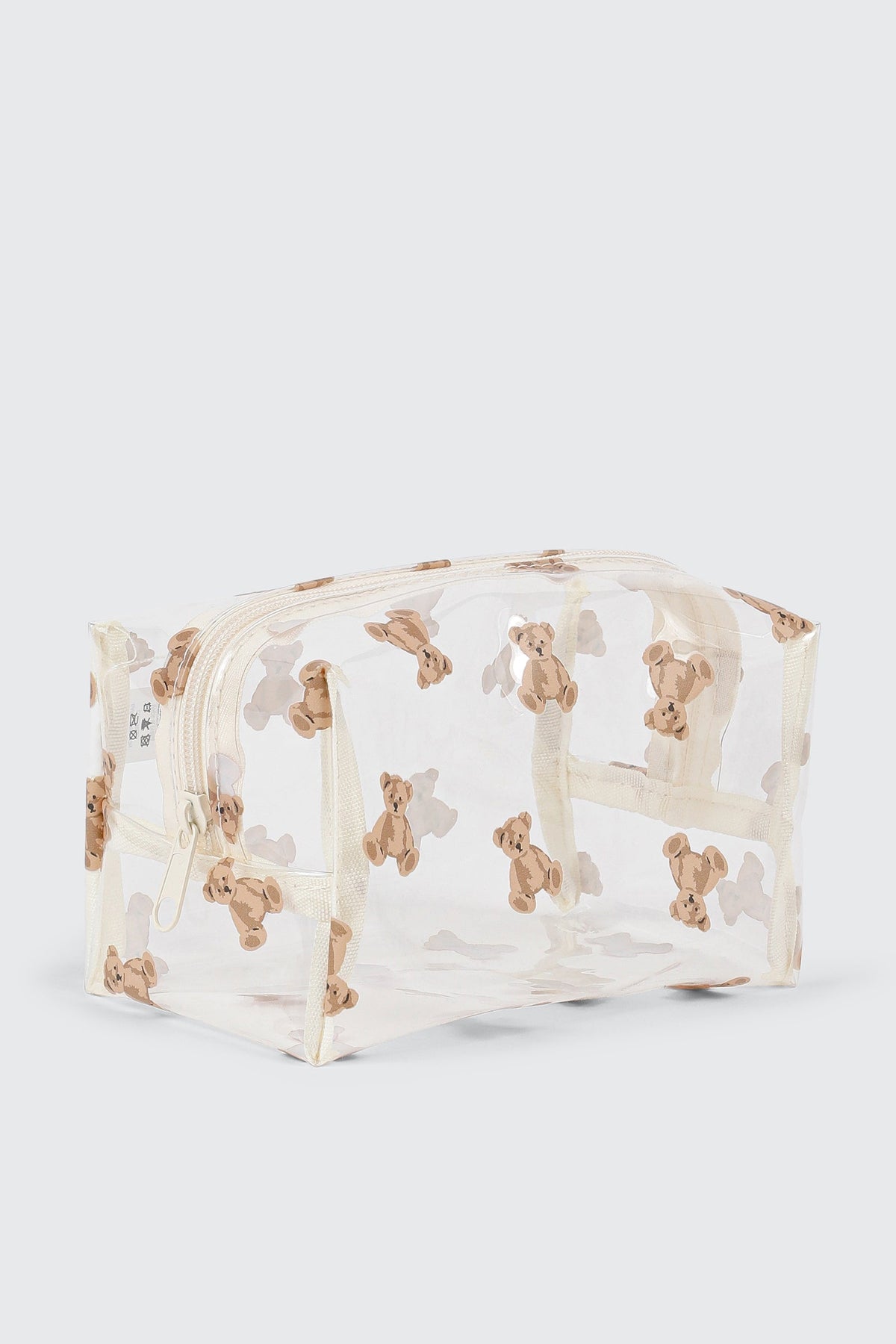 Teddy Print Cosmetics Bag