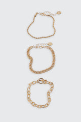 3 Pack Chain Bracelets