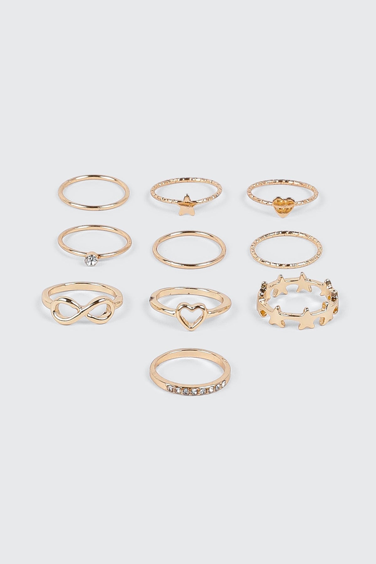 10 Ring Star Heart Set