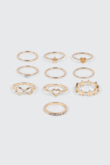 10 Ring Star Heart Set
