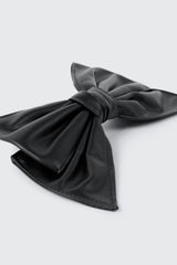 Faux Leather Bow Barrette