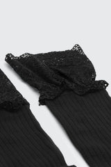 Lace Trim Over the Knee Socks