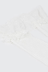 Lace Trim Over the Knee Socks