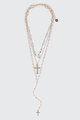 Rosary Style Layered Necklace