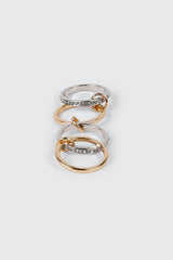 Interlocking Rhinestone Rings