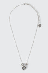 Barrel Pendant Necklace with Stones