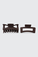 2-Pack Butterfly & Rectangle Hair Claws