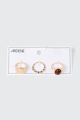 3-Pack Stone Ring Set