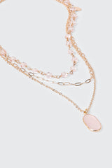 Stone Pendant Layered Necklace