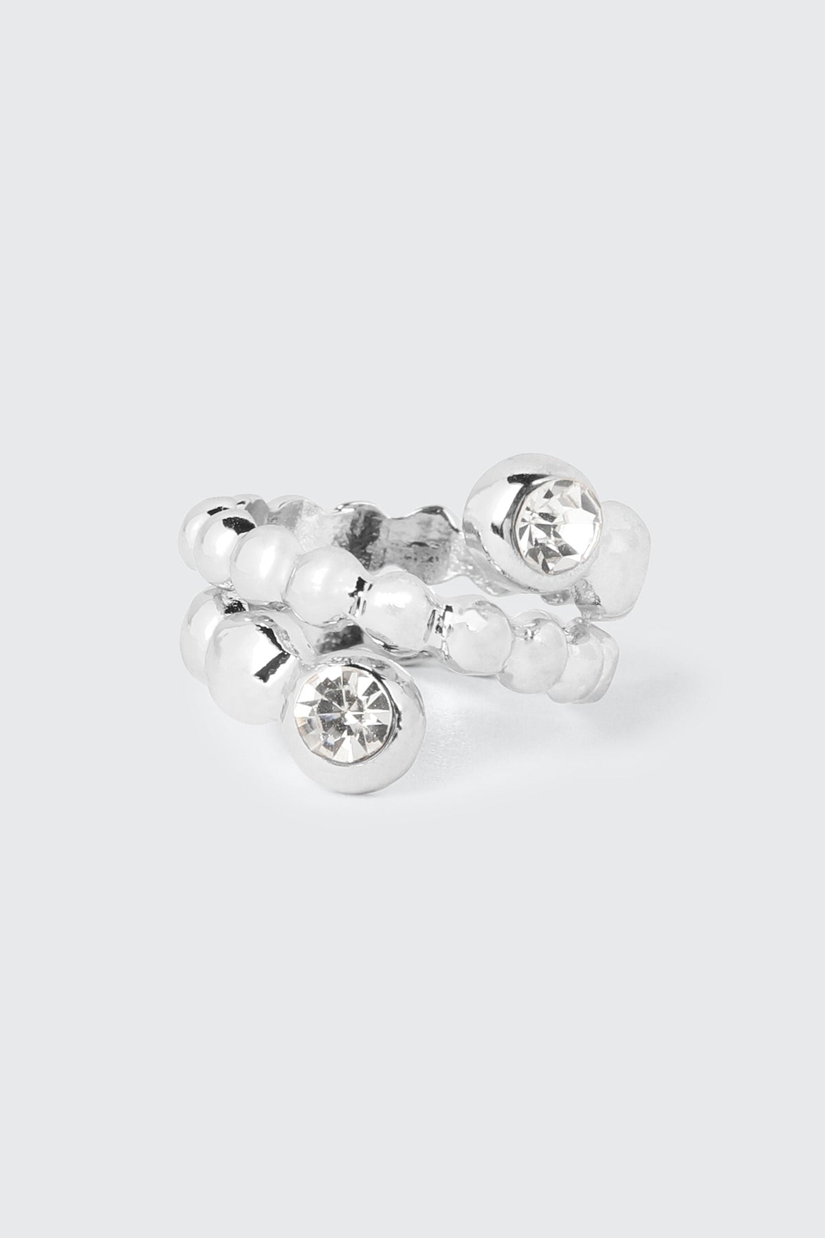 Twisted Beaded Ring with Stones