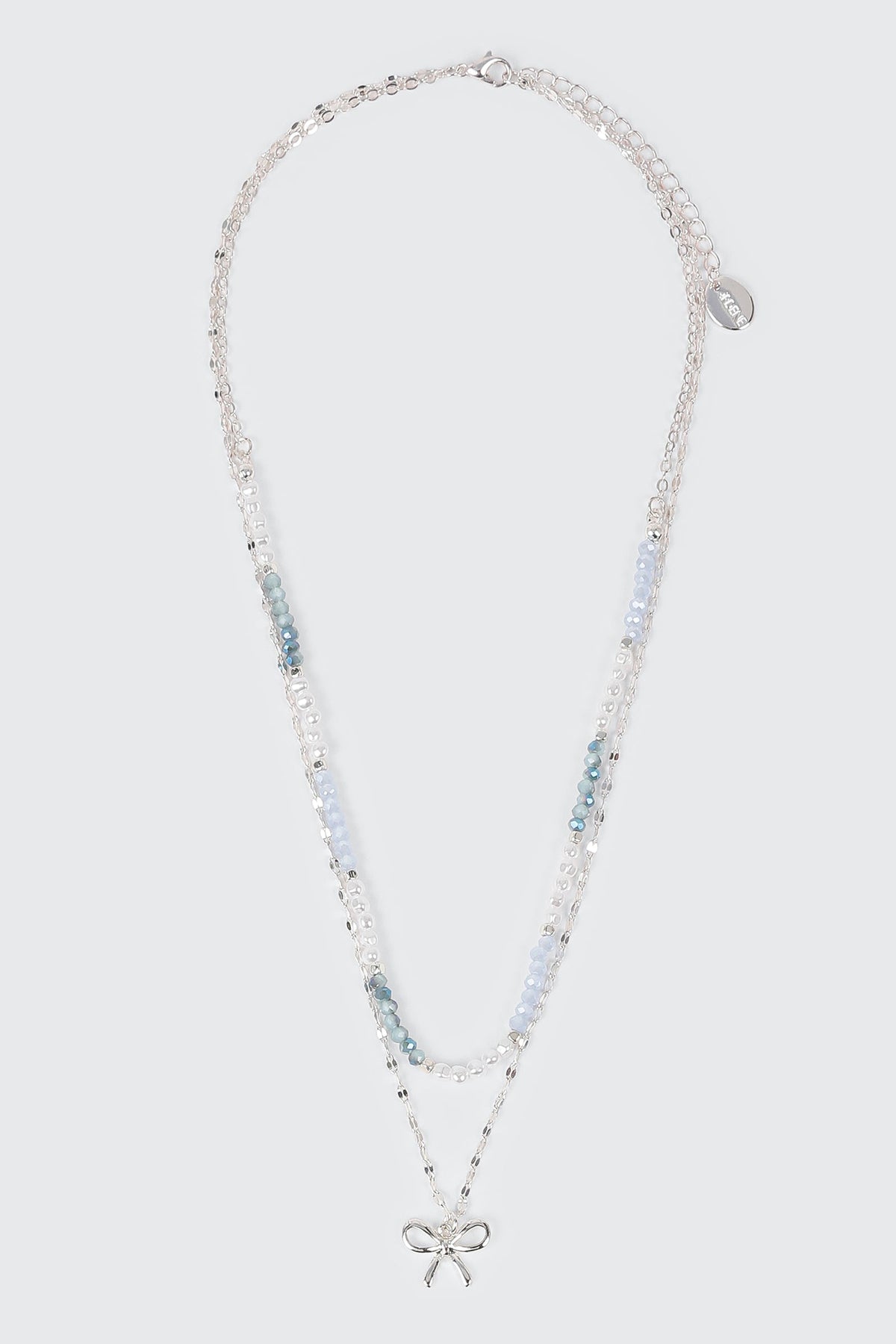 2-Row Bow Beaded Necklace