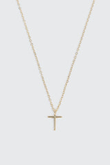 14K Gold Plated Cross Necklace