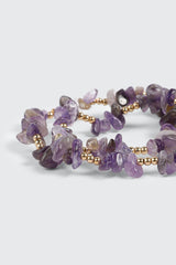 2-Piece Semi-Precious Stretch Bracelets