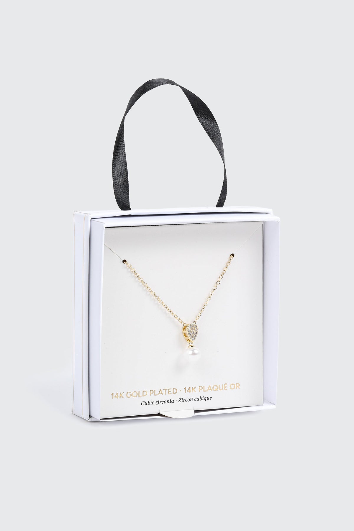14K Gold Pearl and heart Pendant Necklace